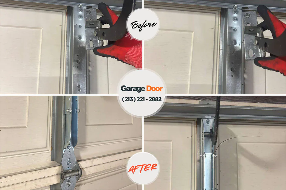 Before and after: garage door repair Carroll County